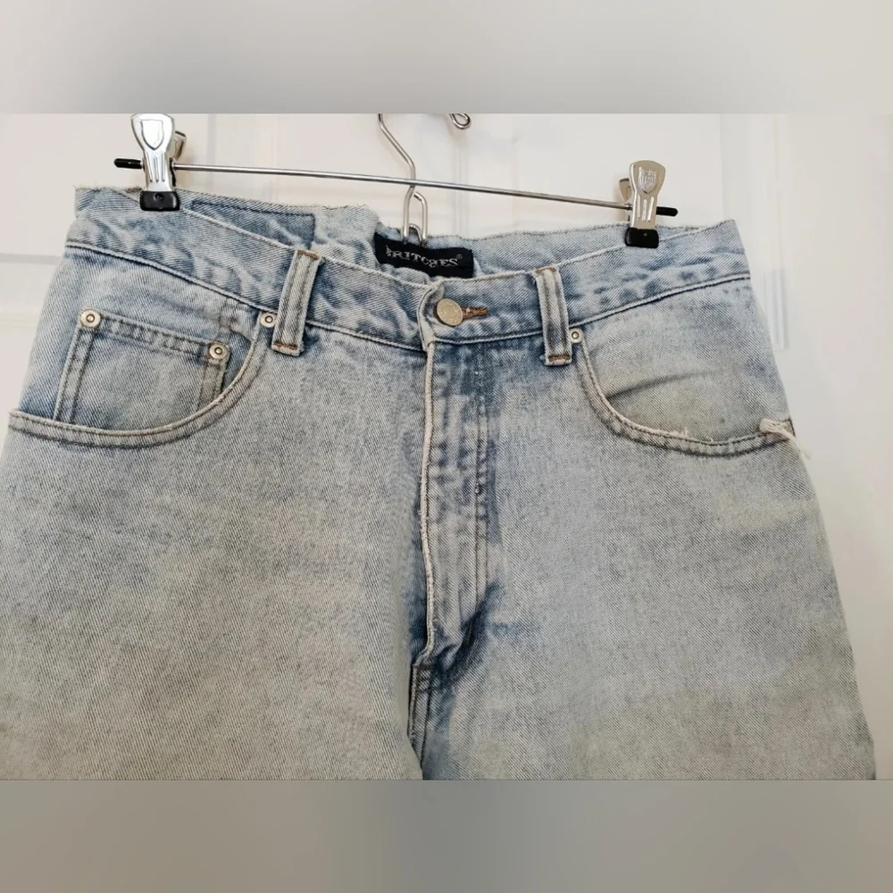 💪VINTAGE BRITCHES GREAT OUTDOORS BLUE JEANS MEN'S SIZE 31 x 31 FADED DISTRESSED - Picture 3 of 12